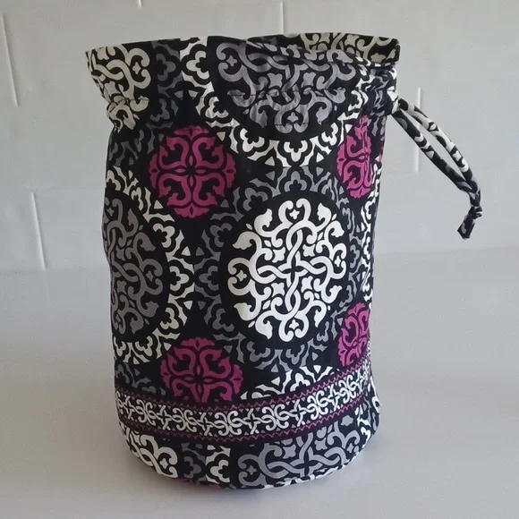 Vera Bradley Canterberry Magenta Lined Ditty Bag / Duffel Bag - Picture 4 of 12